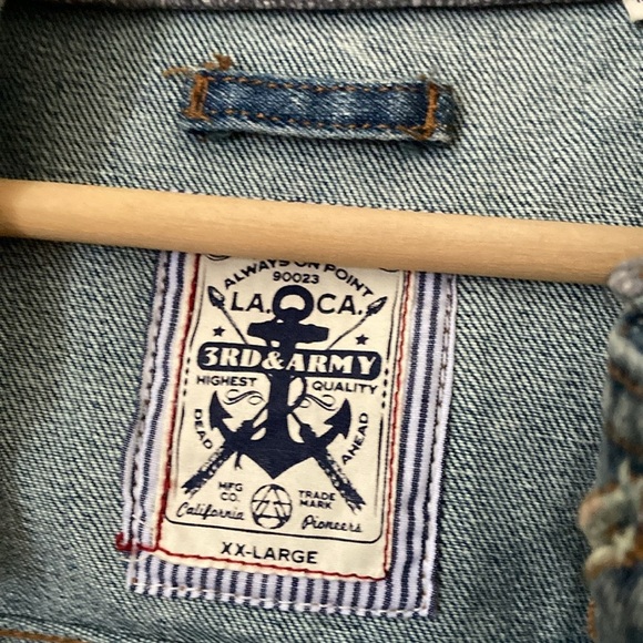 California Pioneers Third & Army Denim  Jacket. Men’s XXL - Picture 3 of 7
